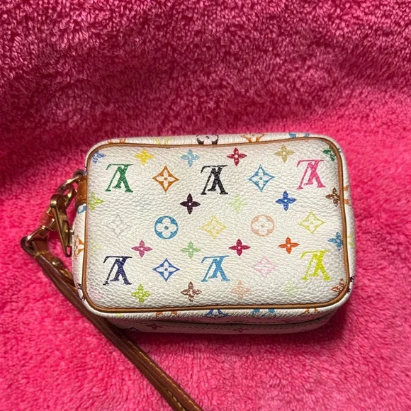 Louis Vuitton White Multicolor Monogram Wristlet - Picture 4 of 11